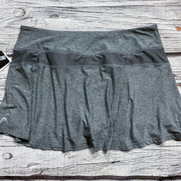 Head Womens Skort size XL new nwt $45 Gray Pull On Shorts Skirt Soft Silky  y326 - Picture 10 of 11
